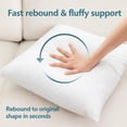 thumbnail image 2 of 24x24 Pillow Inserts - Set of 2 Lightweight Down Alternative Square Pillows, White Throw Pillows for Bed, Decorative Couch Firm Living Room, 2 of 4