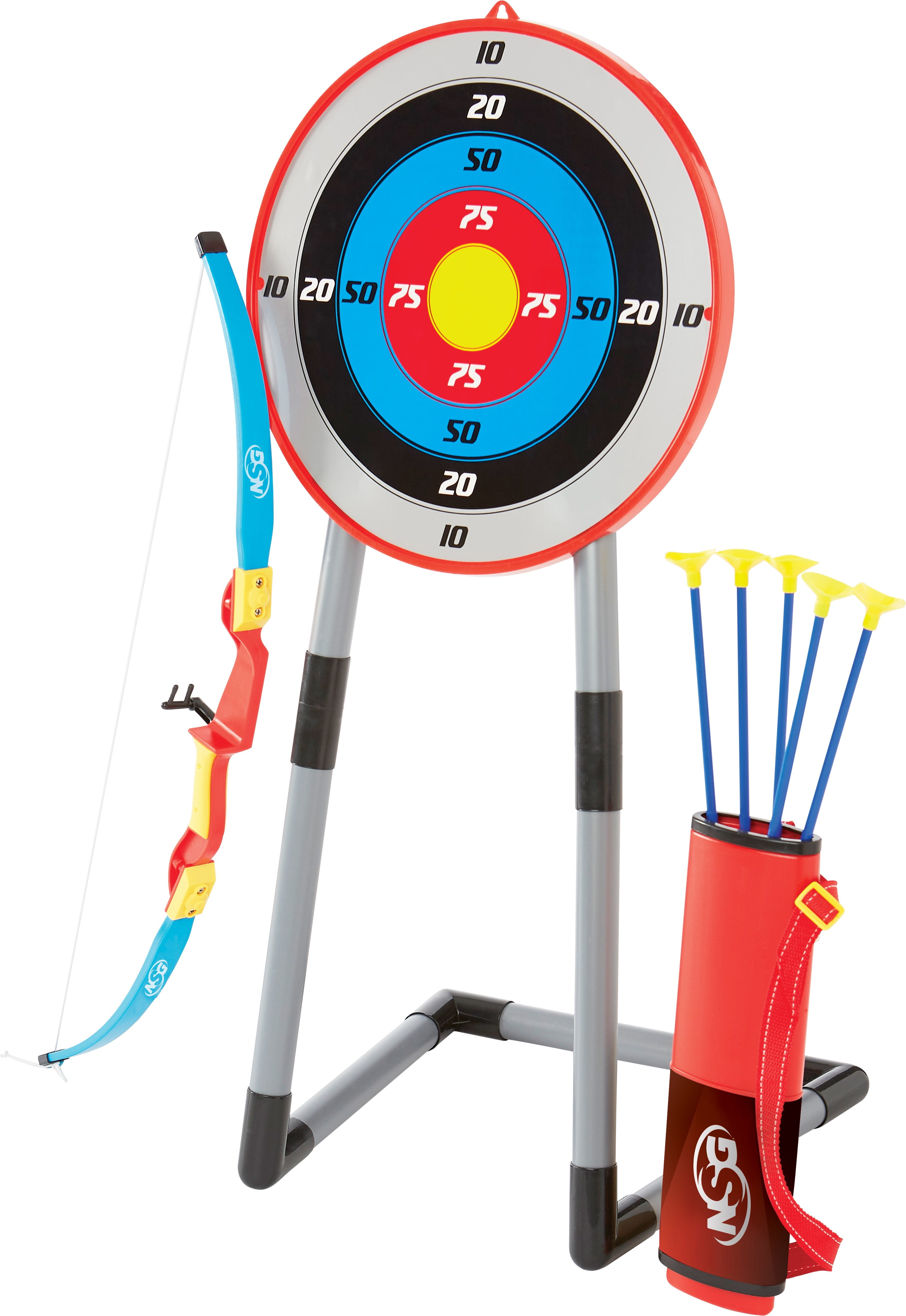 NSG Deluxe Bow & Arrow Archery Set for Kids - Toy Archery Bow with Large  Freestanding Target, Suction Cup Arrows, and Quiver - Toys for Children  Above 6 Years of Age 
