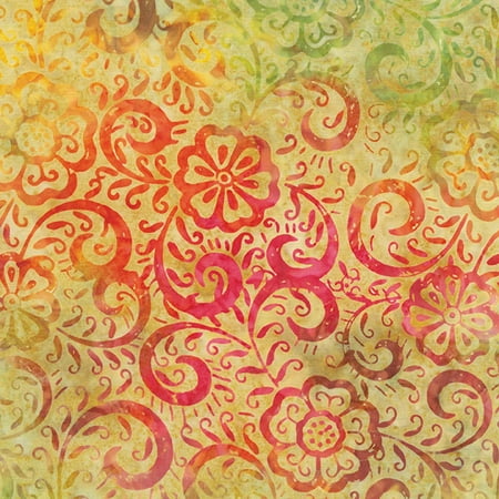 Sand Batiks - Timeless Treasures Hancock's Festival Tonga Batik Sand Fiesta Flower