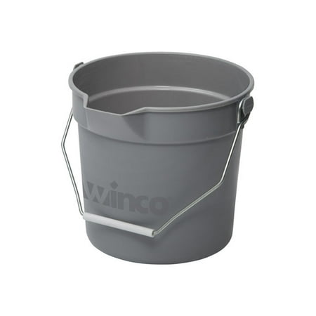 Winco 14-Quart Gray Utility Pail  Commercial Mopping Cleaning Pail  Cleaning Tools Commercial Cleaning Equipment