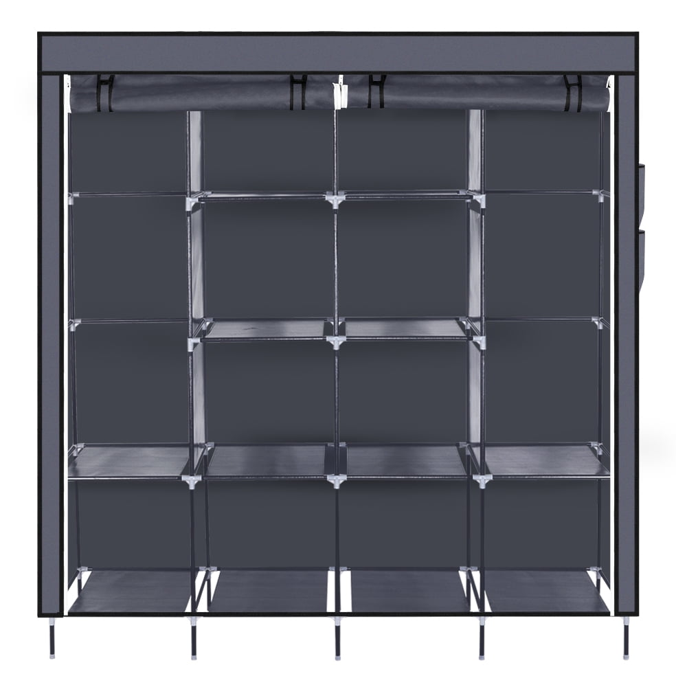 Lowestbest Portable Wardrobe Clothes Closet, Gray