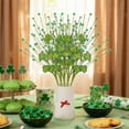 thumbnail image 6 of NANDIYNZHI St Patricks Day Decorations, Shamrock Picks Artificial Shamrock Stems Clover Shaped Berry Branches, Patrick's Day Wooden Flowers for Home Decor, 6 of 8