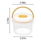 thumbnail image 2 of Caja portátil para snacks - Recipiente redondo para almacenar alimentos en nevera con tapa • Caja de plástico transparente sellada para conservar fruta, picnic y acampada, 2 of 7