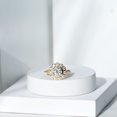 thumbnail image 5 of Certified Moissanite Engagement Ring for Women with Halo (D-VS1 Quality), 14K Yellow Gold, US 3.75, 5 of 9