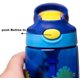 thumbnail image 2 of Botella de agua para niños Tritan de 16OZ con pajita abatible, asa de transporte flexible y botón fácil de presionar, sin BPA, muy adecuada para la escuela y la botella de agua deportiva para niños Fokelyi WMZY-490-3, 2 of 7