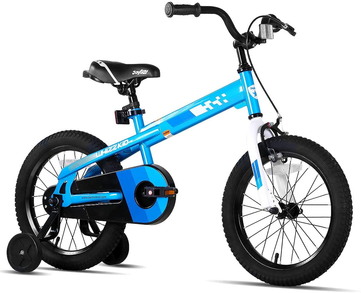 16 Inch Kids Bike with Front Handbrake and Training Wheels - Pink