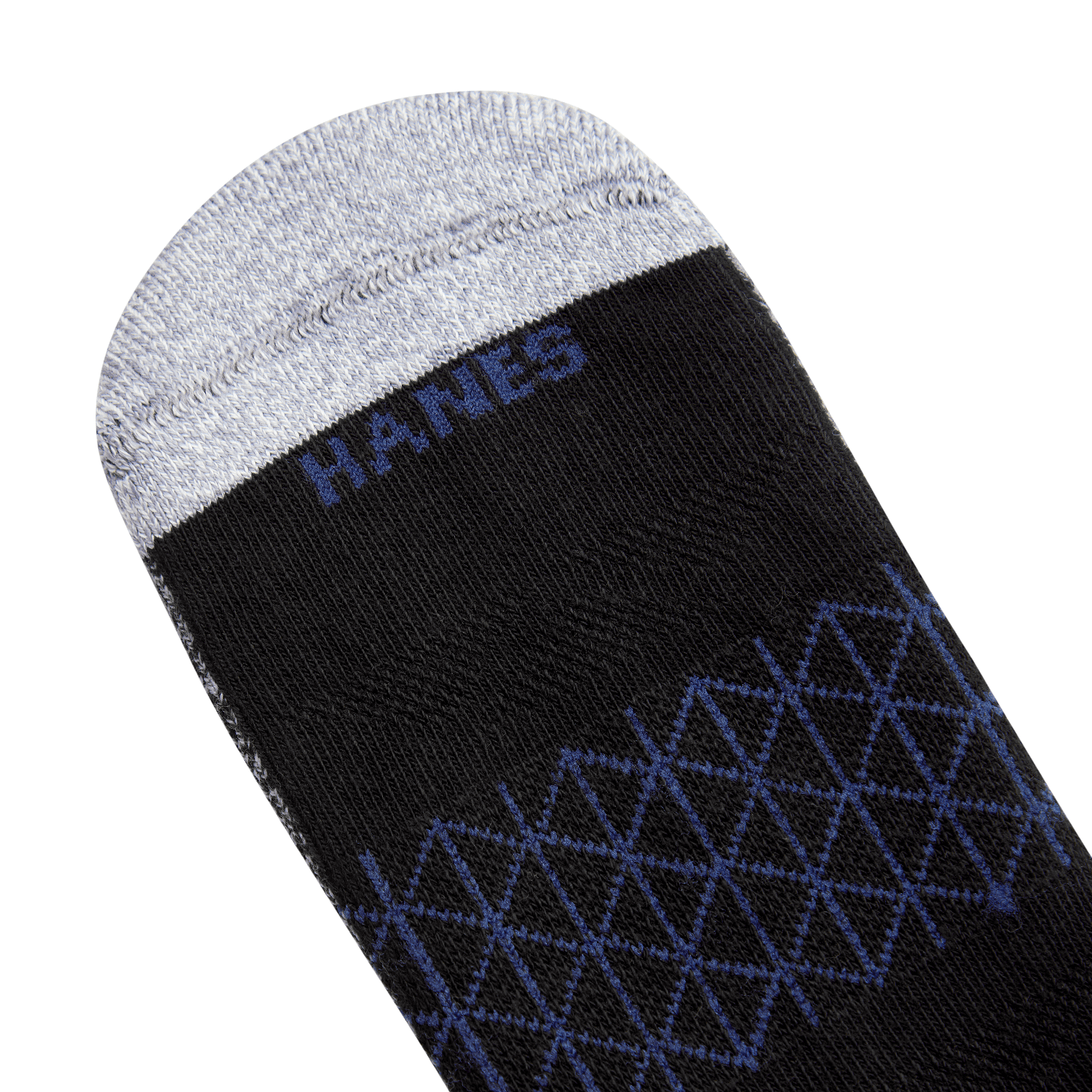 Hanes Mens Absolute Comfort Cushioned Heel Shield Socks, 3 Pairs