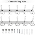 thumbnail image 4 of Durable Wall Coat Hanger, Anti-Tear & Anti-Sliding, Wall Mounted Rack For Towels, Robes, Mud Room, Bathroom Passages (2 Pack), 4 of 6