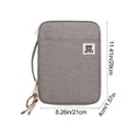 thumbnail image 1 of Tablet Sleeve Bag With Multilayer Storage Compartment 13.78 in x 10.24 in x 1.57 in Nylon Water-Resistant Electronics Organizer Pouch For Business Travel, 1 of 5