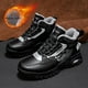 thumbnail image 5 of Botas Martin cálidas con forro polar para otoño e invierno, botas altas de suela gruesa para exteriores, impermeables, resistentes al frío, para el trabajo, botas de nieve para hombres, botas cortas, 5 of 6