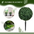 thumbnail image 4 of Artificial Boxwood Trees with Ground Stake, Set of 2 Ball Shaped Topiary Trees for Home Office & Living Room, UV Resistant, 4 of 4
