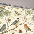 thumbnail image 2 of Birds Rustic Print Shower Curtain for Bathroom Watercolor Spring Summer Tree Branch Cute Lovely Classy Twig Oil Painting Herbs Decor Fabric Polyester Waterproof-36"W x 72"L (Pack of 1), 2 of 5