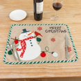 thumbnail image 3 of 4pcs Lightweight Fashion Embroidered Christmas Doily Rectangle Linen Washable Cartoon Fashion Reusable Holiday Doily Table Mat for Home, 3 of 3