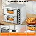 thumbnail image 4 of Accreate Pizza Oven Indoor Electric Countertop Commercial Pizza Maker, Stainless Steel Pizza Cooker Machine with Pizza Stone, Adjustable Timer/Temp, for Home Kitchen, Food Truck, 4 of 7