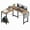 Rustic, variant on EBQOSK L Shaped Computer Desk - Gaming Corner 49 Inch Office Writing PC Wooden Table with CPU Storage Shelf & Side Bag Rustic