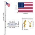 thumbnail image 6 of Yescom EZ GO 30ft Eagle Topper Telescopic Flag Pole Kit Solar Light Outside 3x5' US Flag Ball Top, Silver, 6 of 8