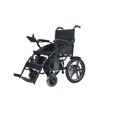 Lightweight Heavy Duty Lithium Battery Electric Wheelchair 280 lb Capacity BLACK Color