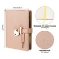 thumbnail image 2 of Unique Bargains B6 Diary with Lock and Key, 1pcs Journal with Lock Cute Journaling Leather Notebook Journal Diary Heart Lock, Gold, 2 of 7