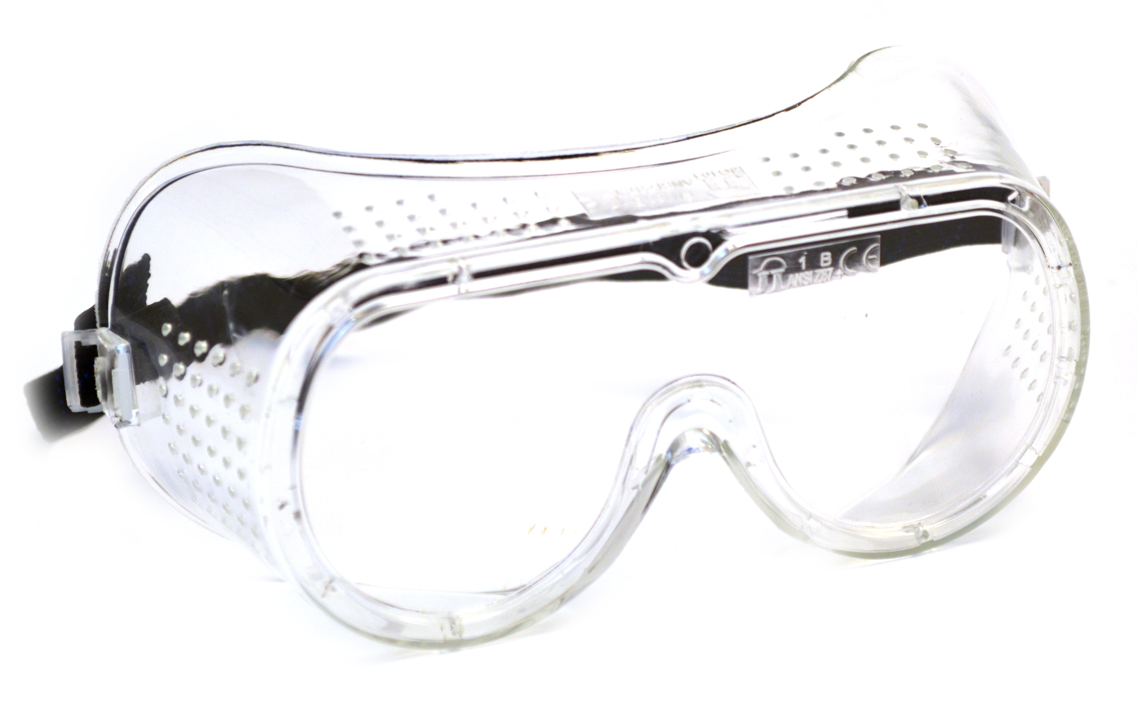 Eisco Labs Clear Safety Goggles Vented with adjustable Elastic strap