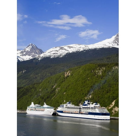Cruise Ships Docked in Skagway, Southeast Alaska, United States of America, North America Print Wall Art By Richard