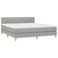 thumbnail image 6 of vidaXL Box Spring Bed with Mattress Light Gray 59.8"x79.9" Queen Fabric, 6 of 6