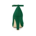 thumbnail image 3 of BLISSFUL STEP Valentine's Women' Shoes Round Toe Stiletto Heel Ankle Strap Pumps Green 8.5, 3 of 9