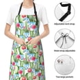 thumbnail image 6 of Uemuo Flowers and Cactus Pattern Waterproof Apron Adjustable Dishwasher Apron- Apron for Women Men Heavy Duty Work Apron for Dishwashing Chemical Lab, 6 of 9