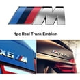 thumbnail image 3 of 3pcs fit BMW M Power Badge Metal Tri Color Emblem Sticker,Car Rear Trunk Fender Side Emblem Badge Decal Logo Compatible for All BMW Series, 3 of 5