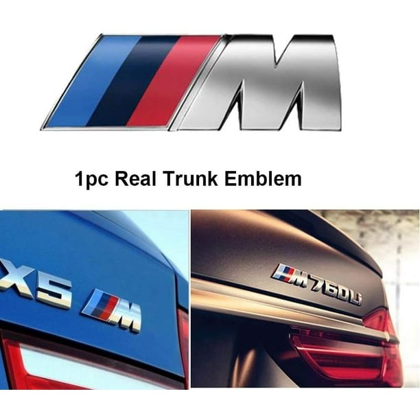3pcs Fit BMW M Power Badge Métal Tricolore Emblème Autocollant