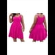 thumbnail image 2 of Vestido Holgado de Talla Grande para Mujer, con Hombros Descubiertos, Elegante, Liso, Rosa Brillante, Talla 5XL, 2 of 7