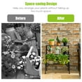thumbnail image 6 of Costway Plant Rack 3-Tier Metal Plant Stand Garden Shelf Stair Style Decorative, 6 of 11