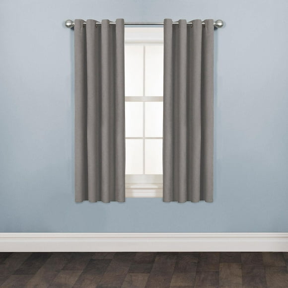 Mainstays Faux Suede Drapery Grommet Window Curtains Panel