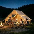 thumbnail image 3 of NEORIVER Inflatable Camping Tent with Skylight & Stove Jack – 420D Oxford Waterproof, Easy Setup Blow Up Tent with Pump, Storage Bag, Glamping Air Cabin for 4-6 Adults, 3 of 9