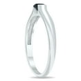thumbnail image 2 of SZUL Women's 1/4 Carat Black Diamond Solitaire Half Bezel Ring in 10K White Gold  (J-K-L Color, I2-I3 Clarity), 2 of 5