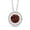 Garnet, January, variant on 1.00 Ct Round Shape Red Garnet 925 Sterling Silver Pendant