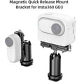 thumbnail image 3 of WANNGWE Quick Release Magnetic Sports Camera Mount Holder Magnetic Adapter Aluminum Alloy Quick Release with Cold Shoe Adapter Base Replacement for Insta360 GO3 U25310-17642, 3 of 8