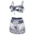 thumbnail image 4 of Gibobby Conjunto de lencería Sexy Conjunto De Lencería Erótica Cuello V Lencería erótica Sexy para Mujer, Vestido de Piel Sexy y Casual, Mujer Sexy(Marina, M), 4 of 5