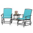 thumbnail image 2 of Costway Steel Outdoor Glider Chairs - Set of 2, Turquoise, 2 of 9