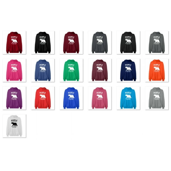 OXI Hoodie Sweatshirt - The Bear World, Basic Casual Hoodie for Men's and Women Fleece Hoodie Long Sleeve - Red 3X-Large