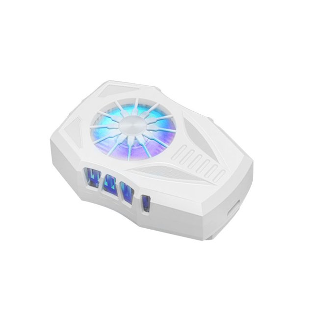 Injueey Enfriador de teléfono móvil, ventilador de refrigeración portátil con clip para teléfono móvil con rápido, radiador ajustable Teléfono y Comunicación Blanco