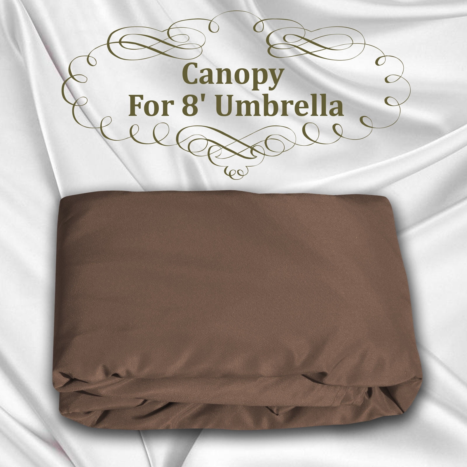 Amouage 8.2ft 6 Rib Brown Patio Umbrella Canopy, UV Protection