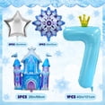 thumbnail image 2 of Set de globos para fiesta de cumpleaños número 7 Gretion con copos de nieve invernales, 2 of 8