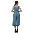 thumbnail image 3 of Moomaya Robes Asymétriques Filles Robe Portefeuille Midi Sans Manches Robes de Fête, 3 of 4