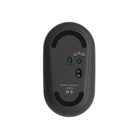 Logitech - Pebble Mouse 2 M350s Slim Lightweight Wireless Silent Ambidextrous Mouse with Customizable Buttons - Graphite