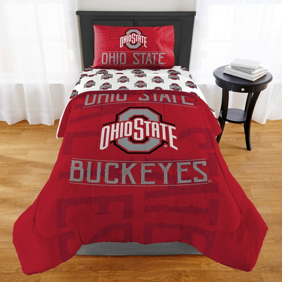 National Collegiate Athletic Association Ohio State Buckeyes Polyester Comforter, Twin XL (2 Count)