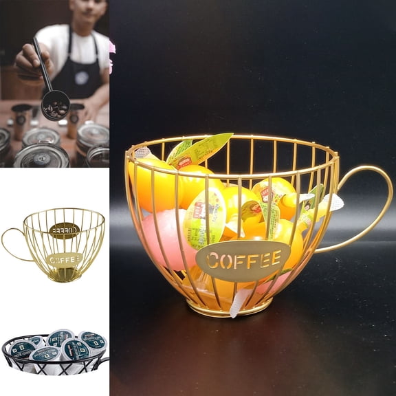 1X Coffee Pod Holder Cup Holder Mug Shape Coffee Pod Holders Storage Organizer for Counter Coffee Bar Home Textile Storage