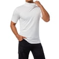thumbnail image 4 of Men's Casual Slim Fit T-shirts Mock Turtleneck Undershirt Pullover Sweaters Short Sleeve Basic Shirt Tops, 4 of 6