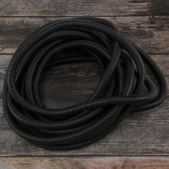 25 Ft Split Wire Conduit Polyethylene Tubing Black Color Sleeve Tube