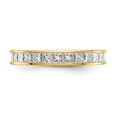 thumbnail image 3 of 14K Yellow Gold Ring Band Eternity Diamond Square Polished 2ct Princess Channel Set , Size 8, 3 of 4
