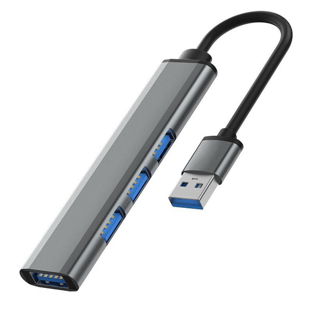 Hub USB 3.0 de 4 puertos - Divisor Type-C, velocidad de 5 Gbps y Plug-and-Play - Expansor portátil para portátiles/tablets